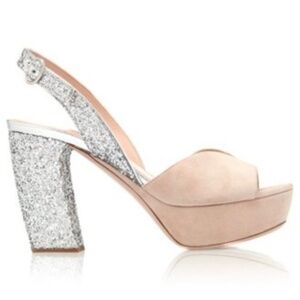 Miu Miu glitter platforms
